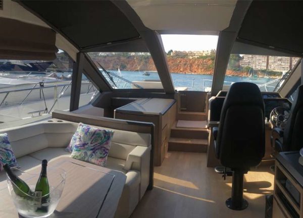 bridge motor yacht charter galeon 640 fly mallorca