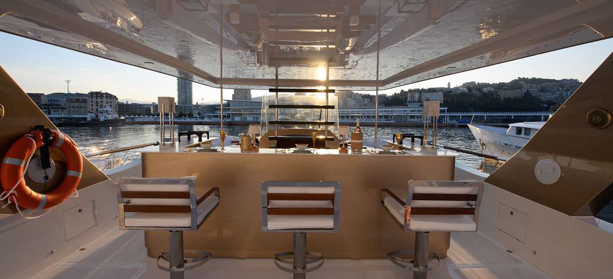 motor yacht goldfinger 58 ibiza charter upperdeck