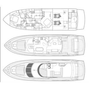 Yachtlayout Sunseeker Manhattan 70 “Cala Di Luna”