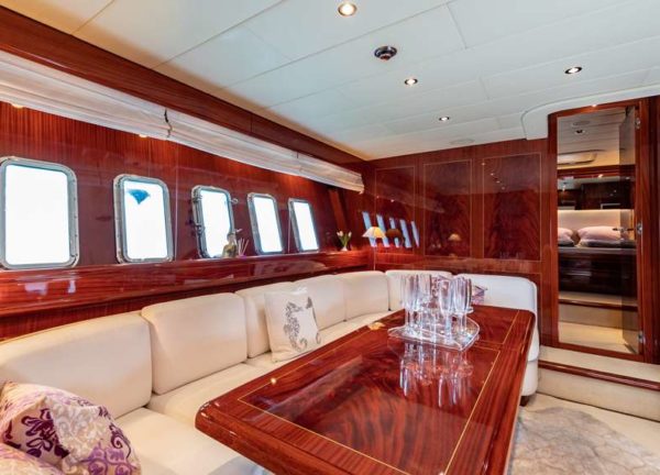 lounge motor yacht charter mangusta 72 thats amore