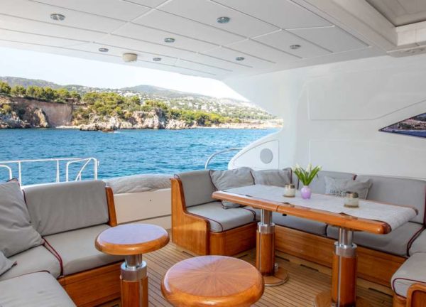 upperdeck motor yacht charter mangusta 72 thats amore mallorca