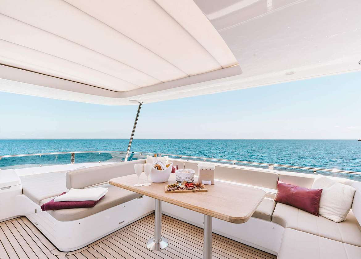 upperdeck seating motor yacht charter sirena 64 salacia balearics