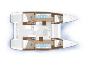 Yachtlayout Lagoon 40 (2020)