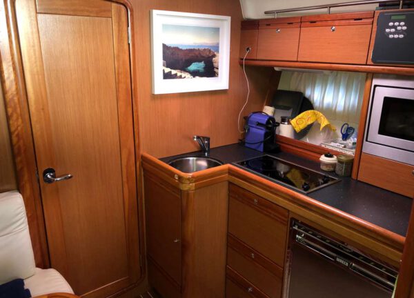 kitchen motor yacht charter bavaria 33 sport palma de mallorca