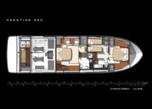 Yachtlayout Prestige 550 Fly “Merecido”