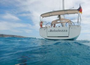 Segelyacht sun odyssey 440 rebelezza Mallorca Heck