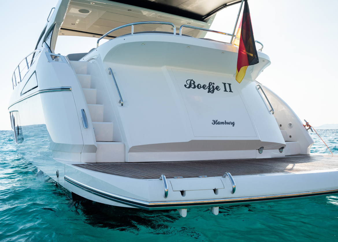 sunseeker predator 57 boefjeII bathing plattform