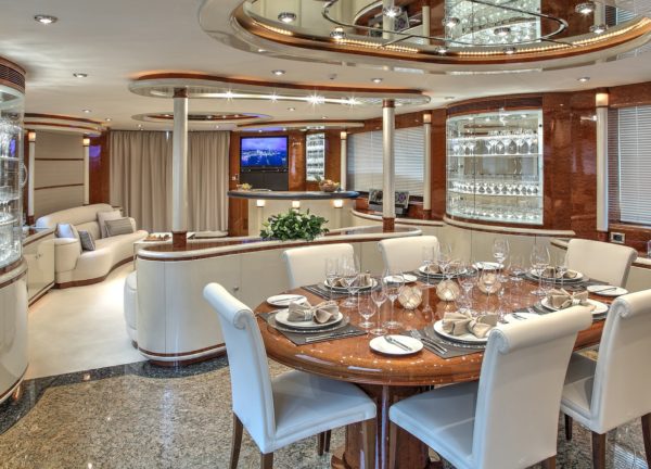 dining table luxury yacht elegance 105