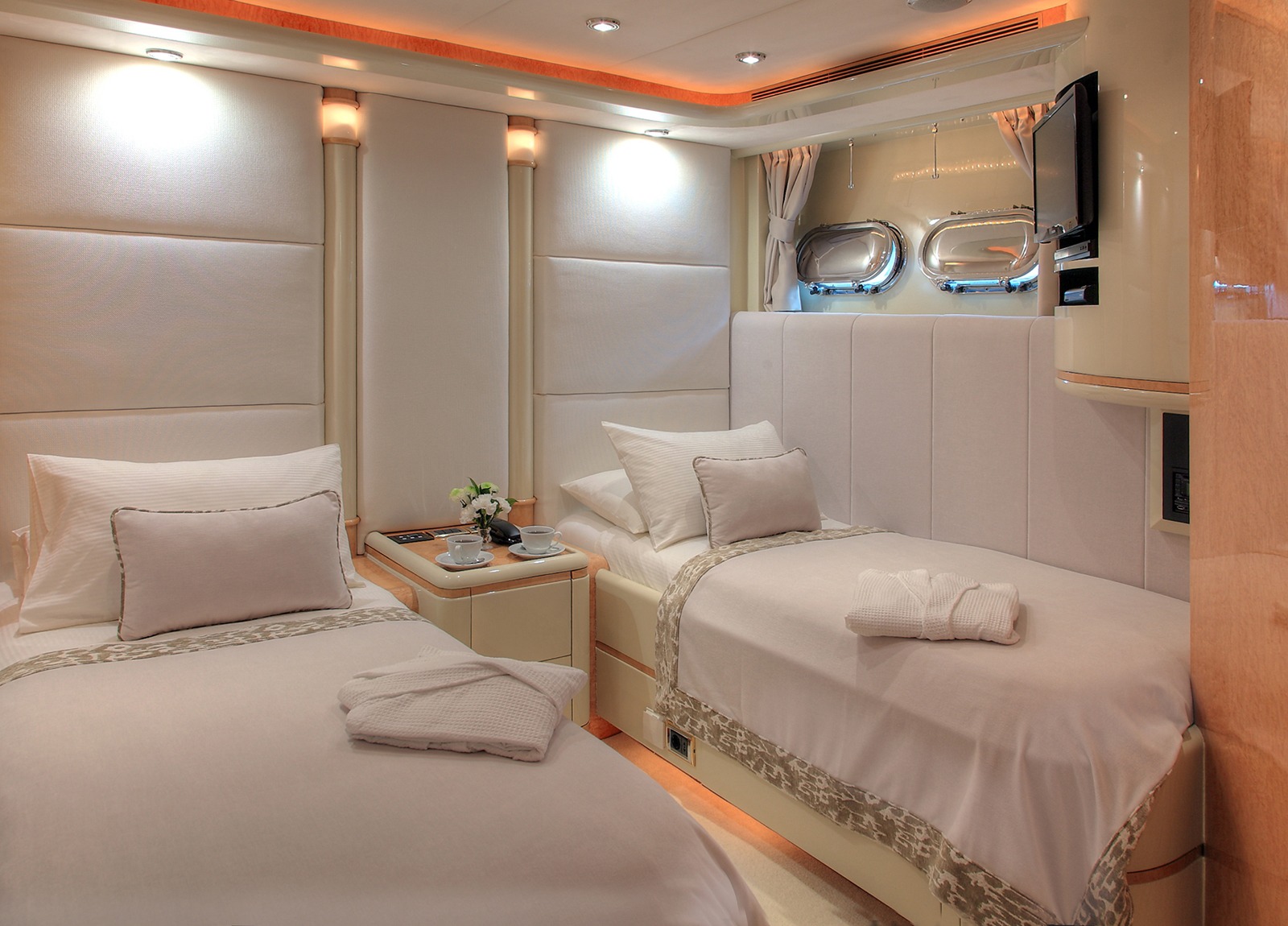 two bed cabin luxury yacht elegance 105 spain