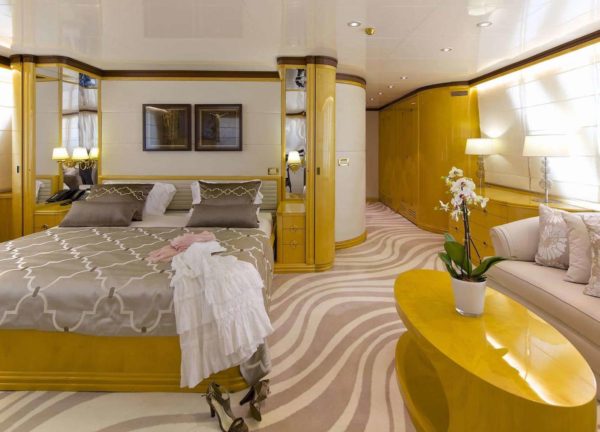 master cabin luxury yacht oleanna 145ft mediterranean sea