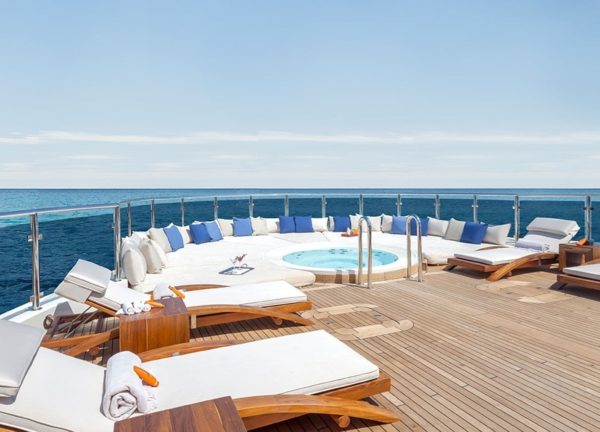 sunbeds luxury yacht omega 82 western mediterranean