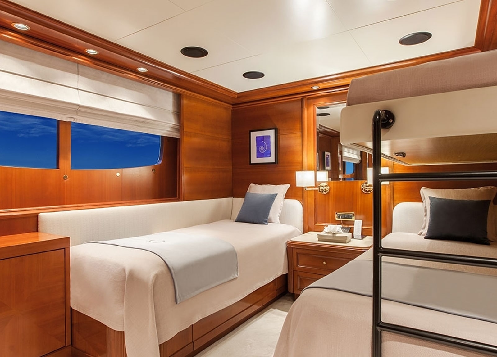 two bed cabin luxury yacht omega 82 western mediterranean