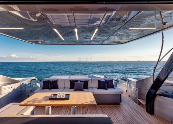 upperdeck seating luxury yacht pershing 8x beyond balearic islands