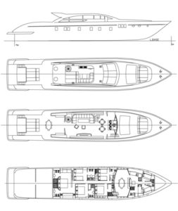 Yachtlayout Tecnomar 120 “BLUE JAY”