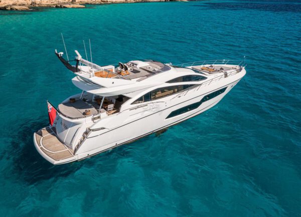 luxury yacht sunseeker 80 seawater balearic islands