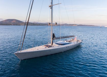 Sailing Yacht A Sulana Aerial Anchored