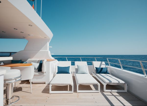 sunbeds luxury yacht bandido 90 seal western mediterranean