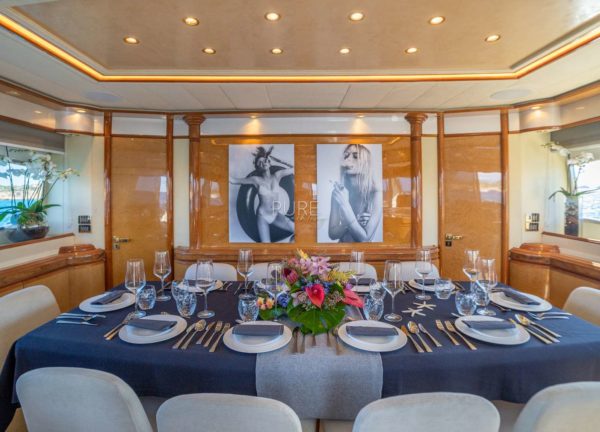 dining room luxury yacht astondoa 90 glx b3 balearic islands