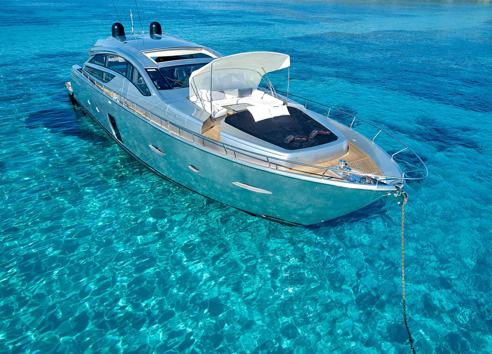 bow Luxury Yacht pershing 80 halley balearic islands