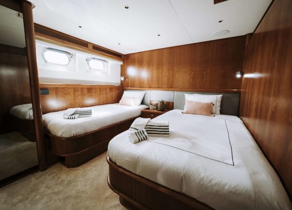 two bed cabin luxury yacht mallorca las ninas