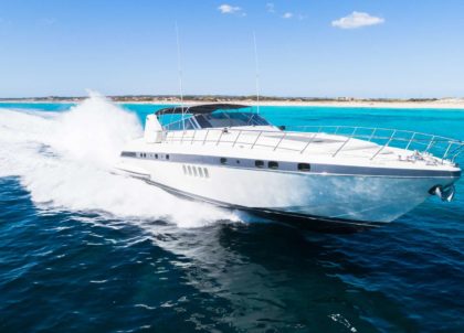 luxury yacht mangusta 80 happy hour balearic islands for charter