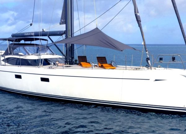 luxury yacht oyster 825 champagne hippy balearic islands for charter