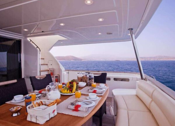 upperdeck luxury yacht ferretti navetta 26m dana greece