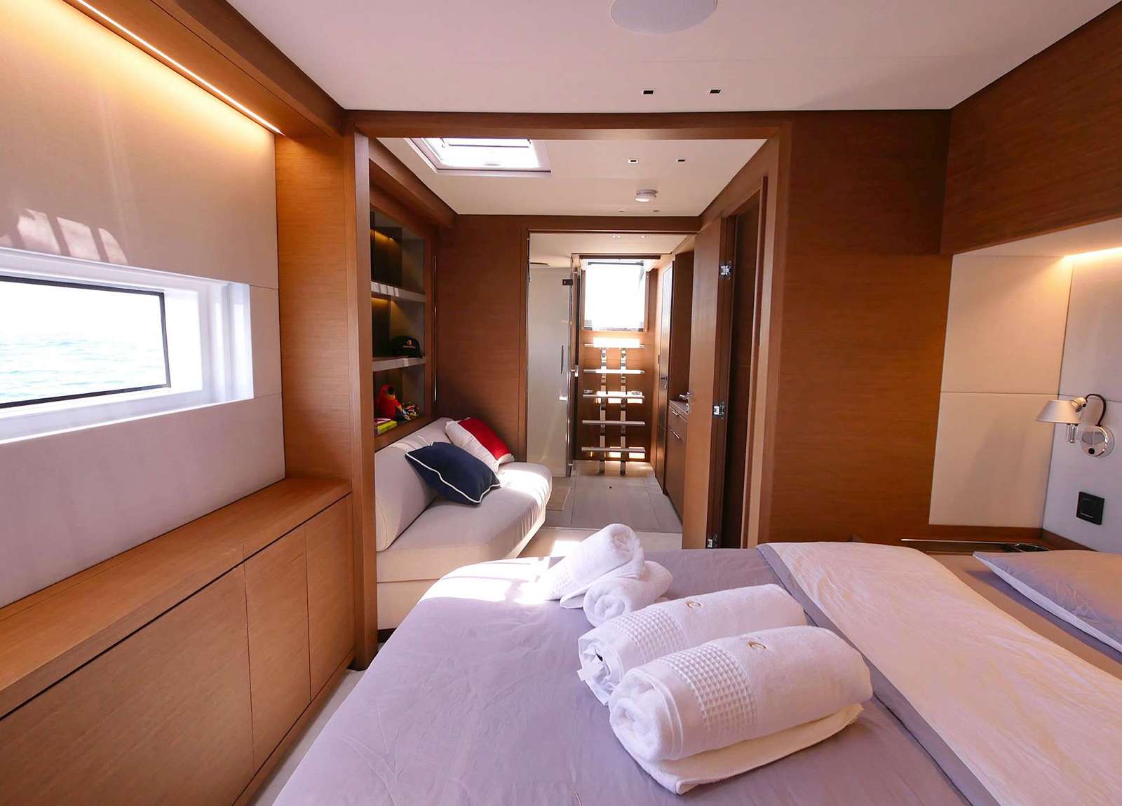 vip cabin luxury catamaran lagoon sixty 5 kingfisher balearic islands