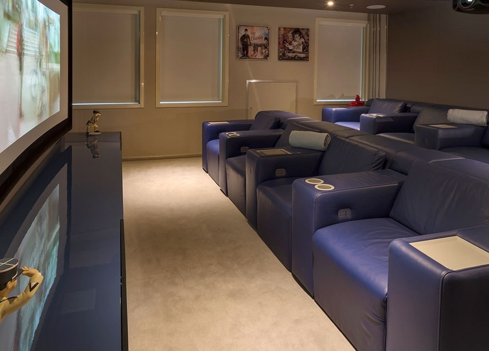 cinema room luxury yacht serenity 72 mediterranean sea