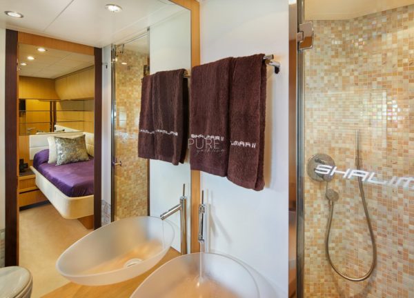 bathroom luxury yacht pershing 90 shalimar ii balearic islands