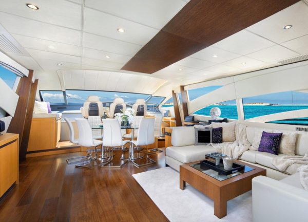 lounge luxury yacht pershing 90 shalimar ii balearic islands