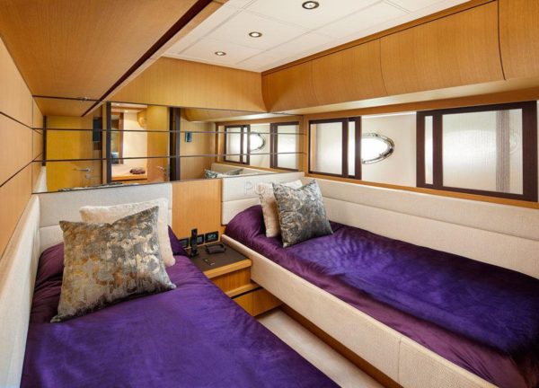 twin cabin luxury yacht pershing 90 shalimar ii balearic islands