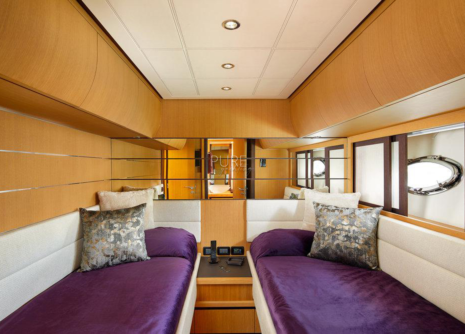 twin cabin luxury yacht pershing 90 shalimar ii balearics