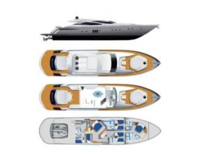 Yachtlayout Pershing 90 «Shalimar II»