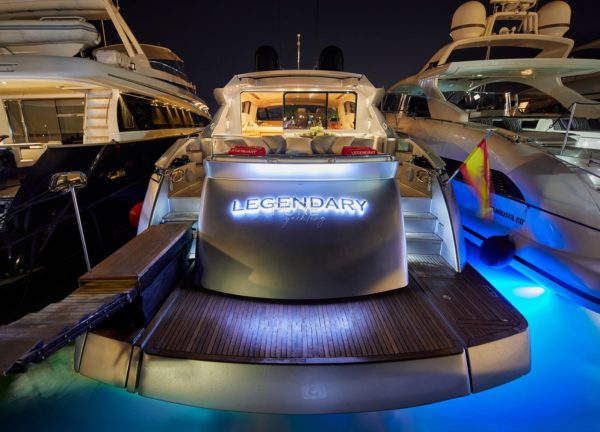 rear luxury yacht pershing 72 legendary balearic islands