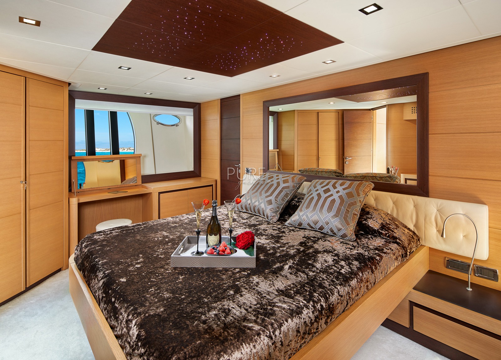 vip cabin luxury yacht pershing 72 legendary balearic islands