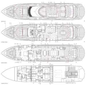 Yachtlayout Sunseeker 131 «Lady M»