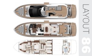 Yachtlayout Sunseeker 86 «Blue Infinity»