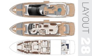 Yachtlayout Sunseeker 28m «High Energy»