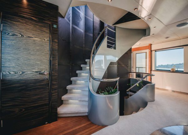 stairs mega yacht oceanline 127 one blue