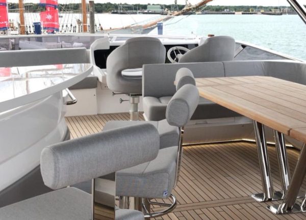 upperdeck seating luxury yacht sunseeker 86 blue infinity