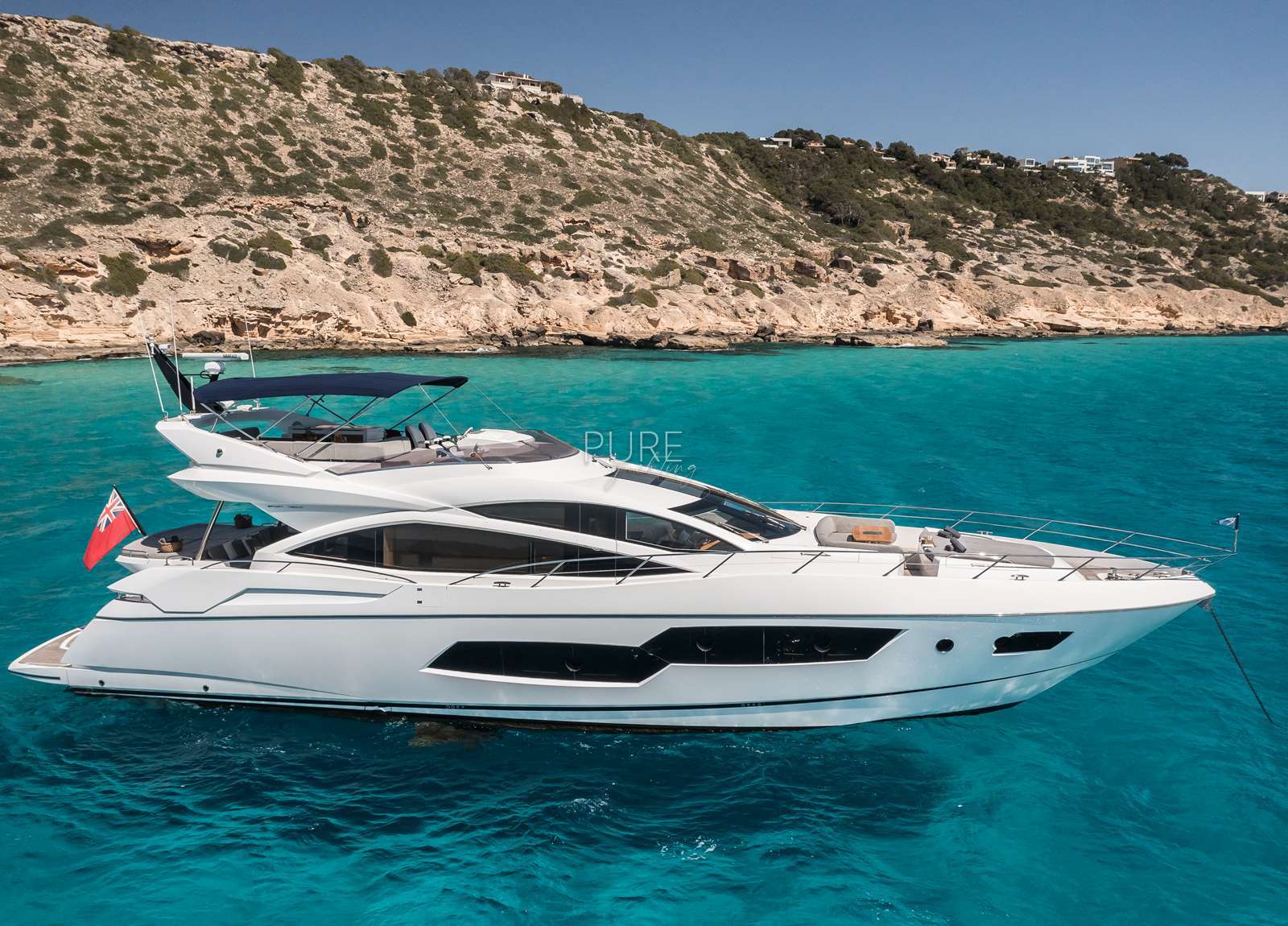 luxury yacht charter sunseeker 80 seawater balearic islands