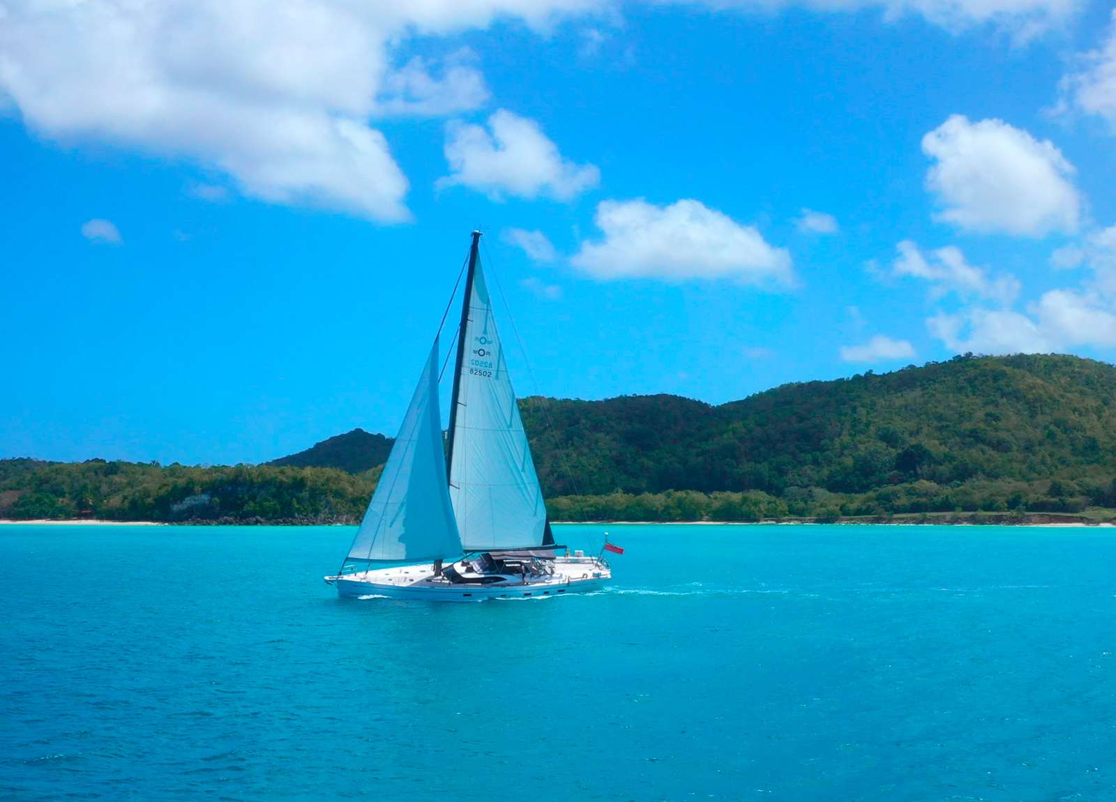 luxury yacht oyster 825 champagne hippy balearic islands