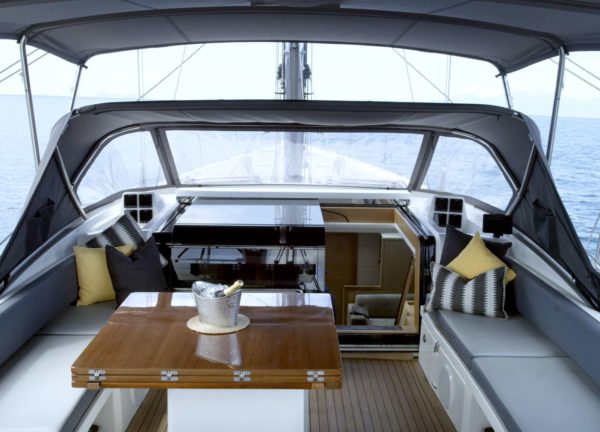 upperdeck luxury yacht oyster 825 champagne hippy balearics