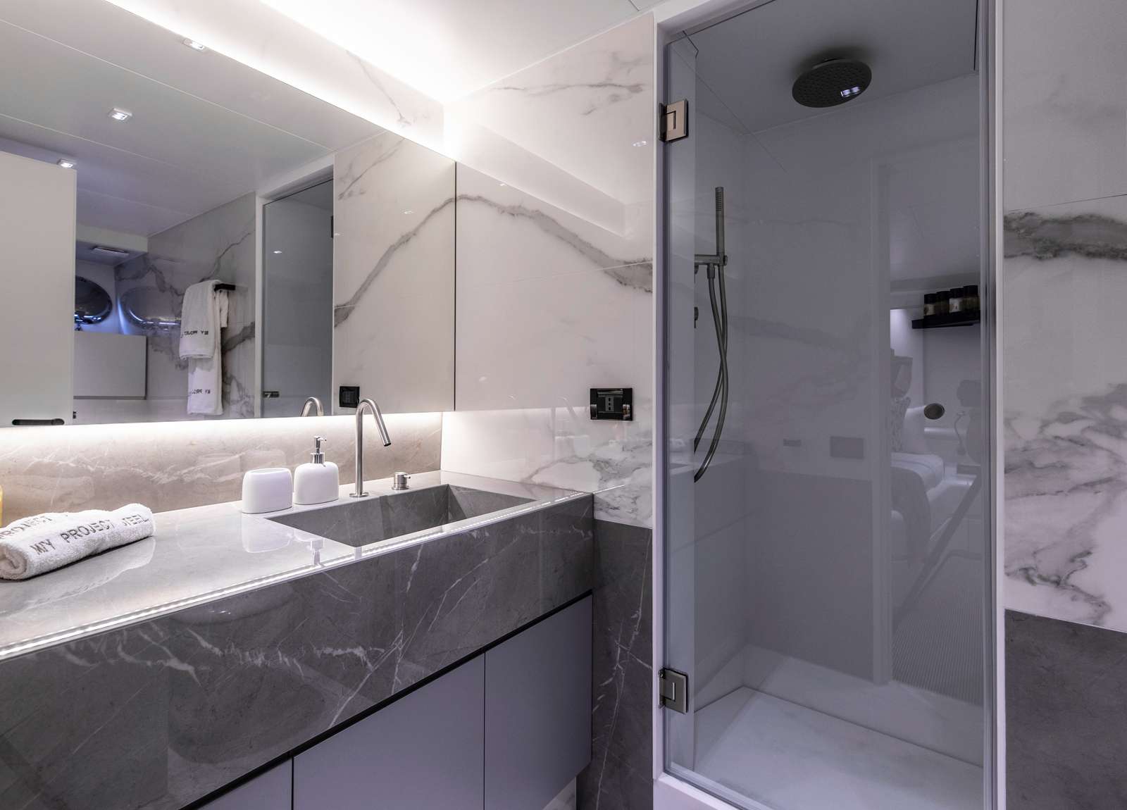 bathroom luxury yacht bugari 112 project steel