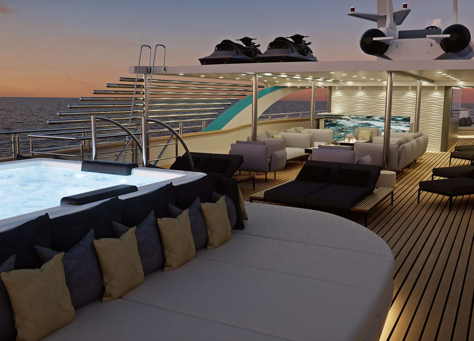 upperdeck seating luxury yacht freedom