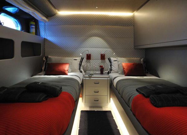 two bed cabin luxury yacht mondomarine 85 petardo c balearic islands