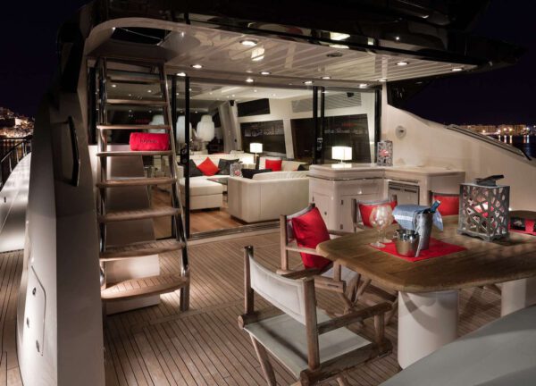 upperdeck luxury yacht sunseeker predator 84 palumba balearic islands