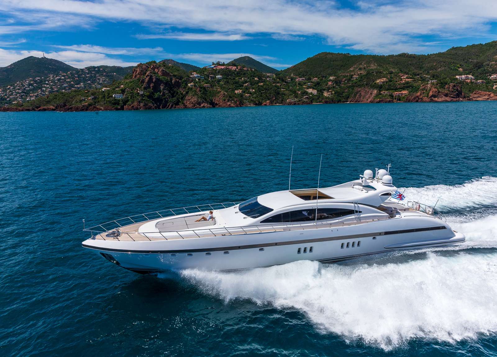 luxusyacht mangusta 108 lady b westliches mitelmeer