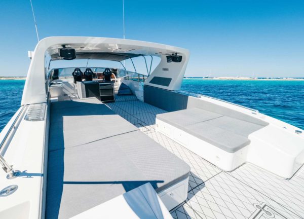 sunbeds luxusyacht mangusta 80 happy hour balearic islands for charter